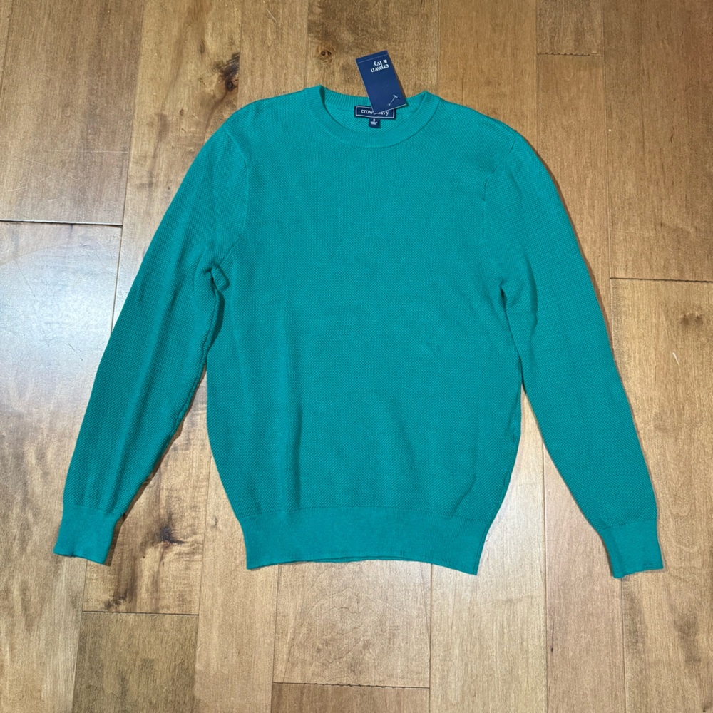Crown and Ivy Jade Green Wool Blend Long Sleeve Sweater Top Women’s Small NWT
